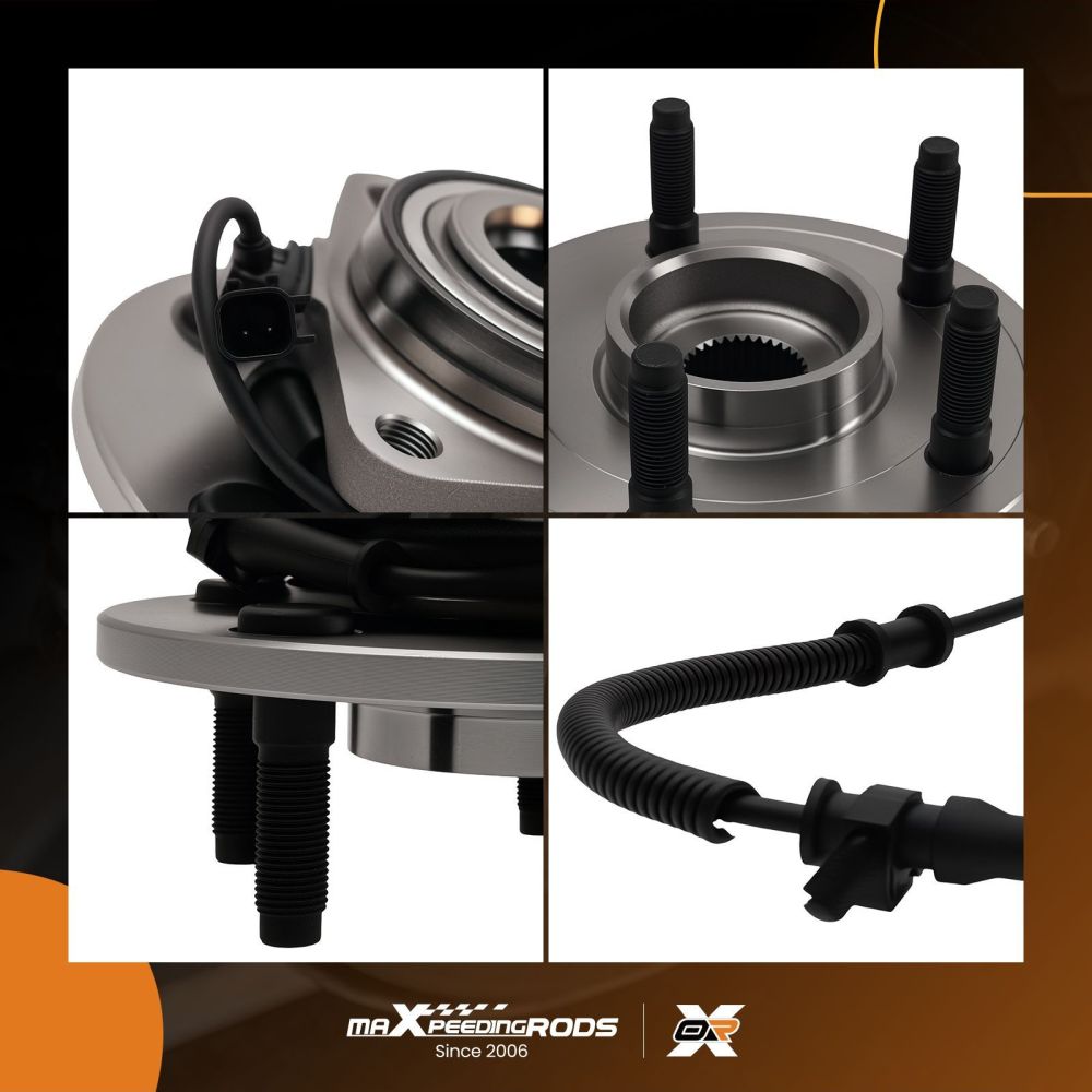 Front Bearing Hub Assembly compatible for Dodge Ram 1500 09-11 715126 5 Lugs Sensor Wire