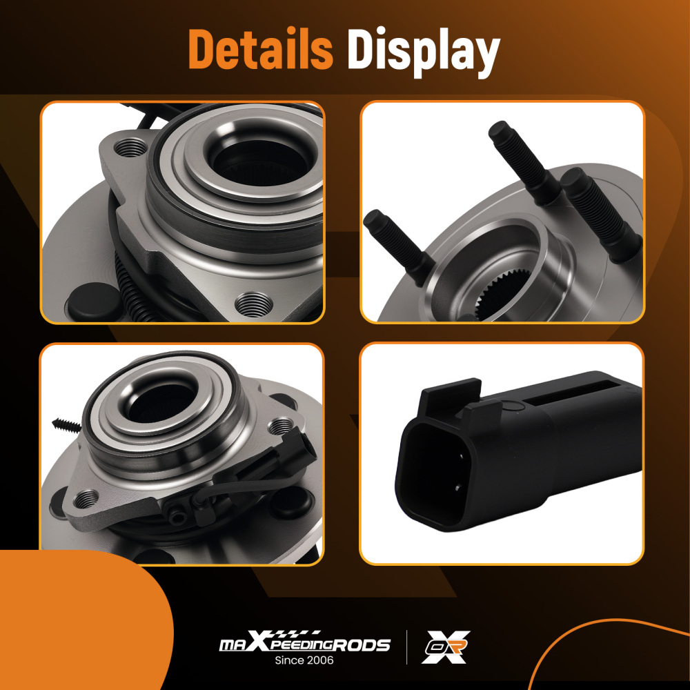 Front Bearing Hub Assembly compatible for Dodge Ram 1500 09-11 715126 5 Lugs Sensor Wire