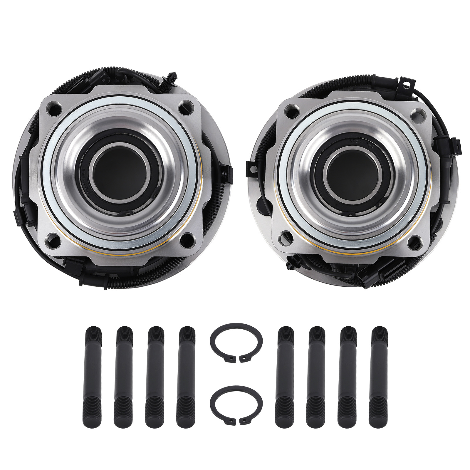 2pc Front Wheel Hub and Bearing Assembly compatible for Ford F-250 Super Duty 2011 - 2016