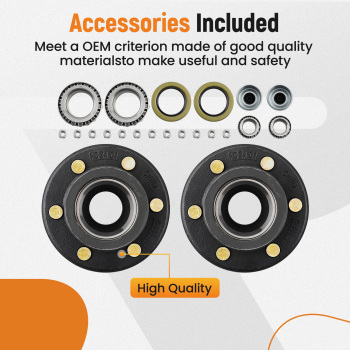 Pair Trailer Hubs Convert Mobile Home with Bearings 6000# 6 Lug 6x5.5 Idler Axle