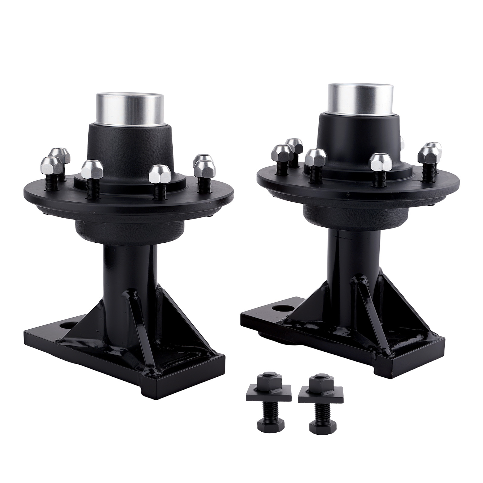 Upgraded Container Wheel Spindle Set 8x6.5 Hub Assembly Kit Complete Pair
