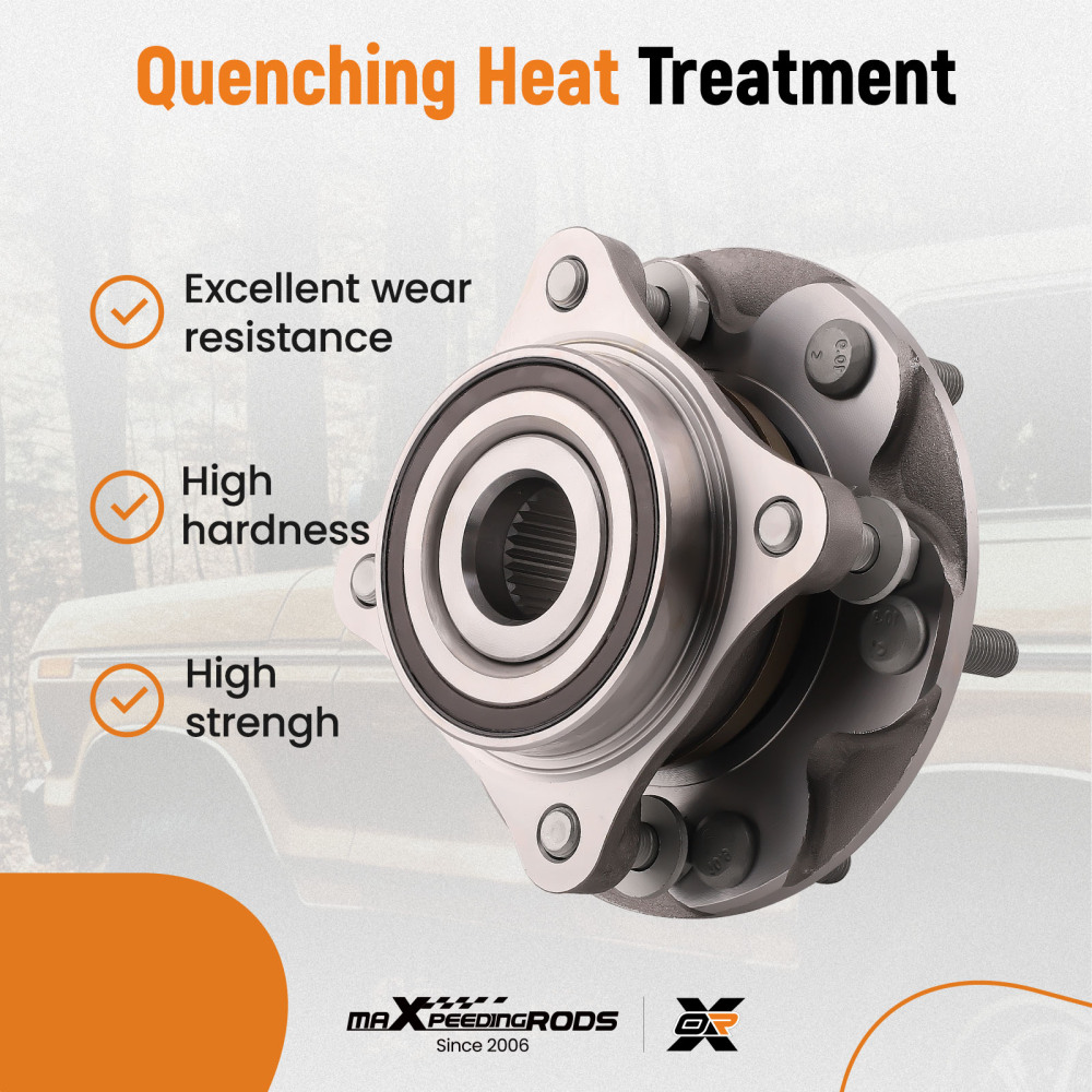 Front Wheel Hub Bearing Assembly Driver Passenger compatible for Tacoma 4 Runner FJ 4WD