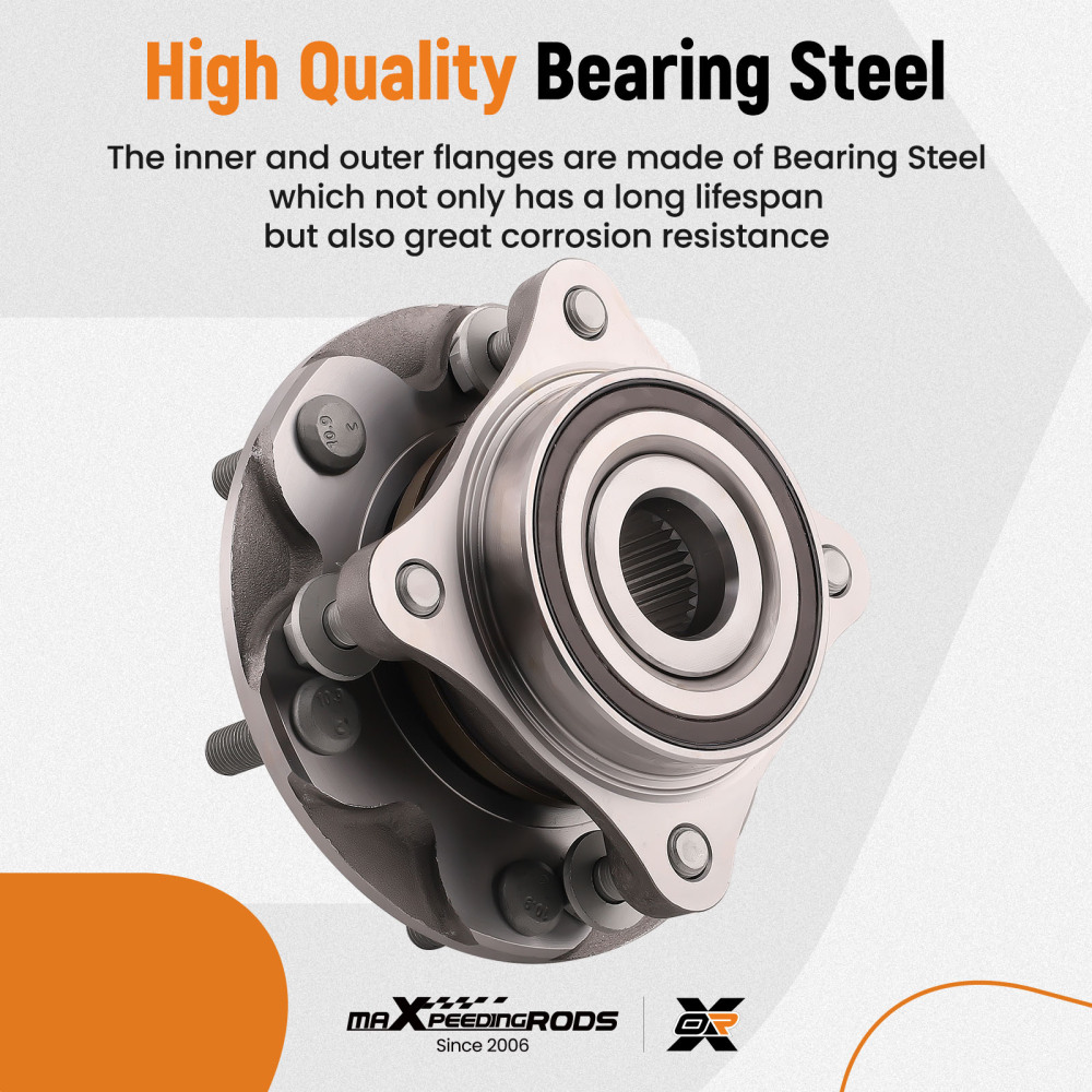 Front Wheel Hub Bearing Assembly Driver Passenger compatible for Tacoma 4 Runner FJ 4WD