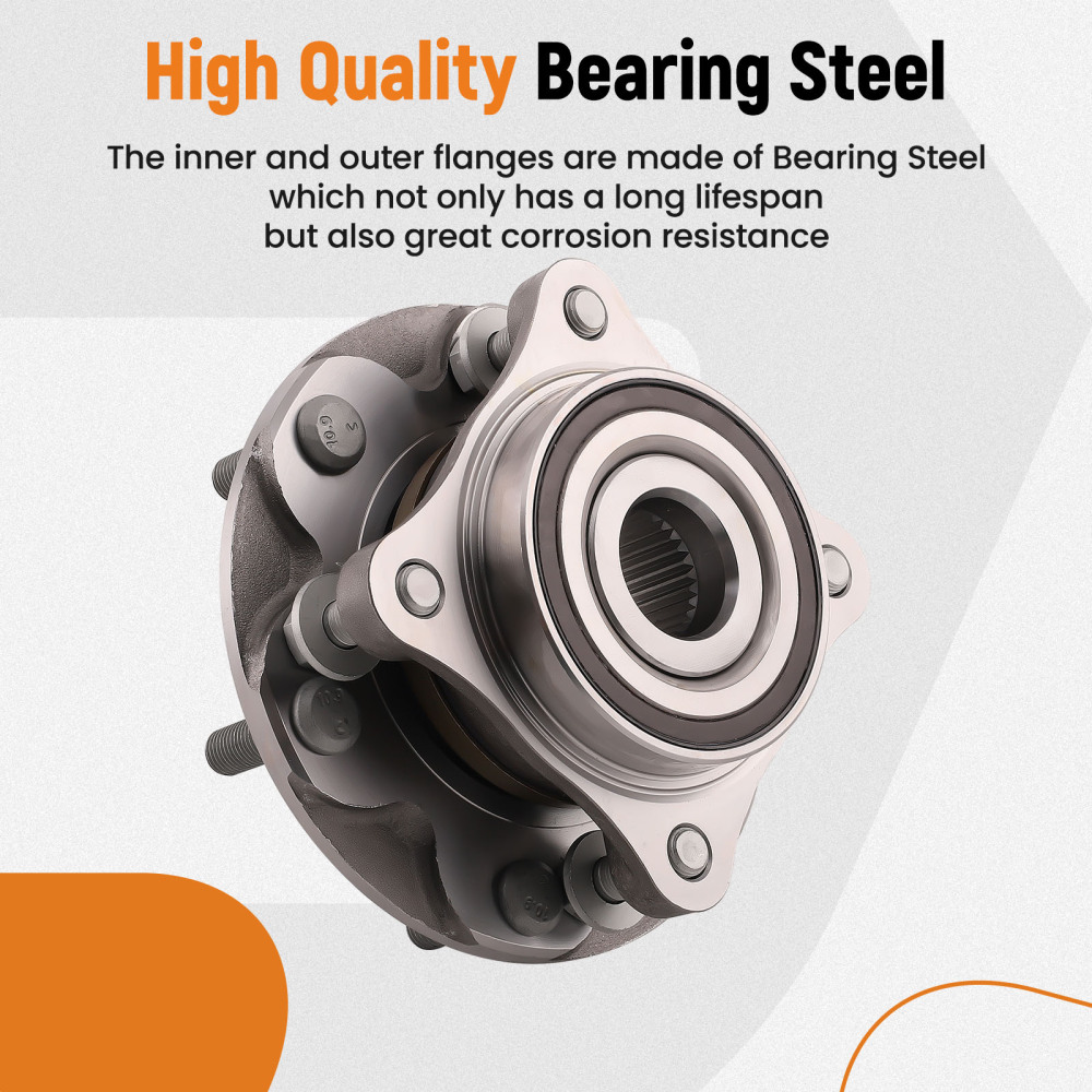 Front Wheel Hub Bearing Assembly Driver Passenger compatible for Tacoma 4 Runner FJ 4WD