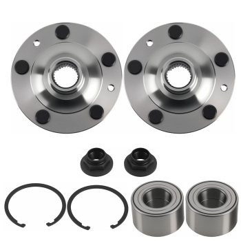 Front Wheel Bearing Set compatible for Mazda 6 Ford Fusion compatible for Lincoln MKZ 2003-2012 HA590533