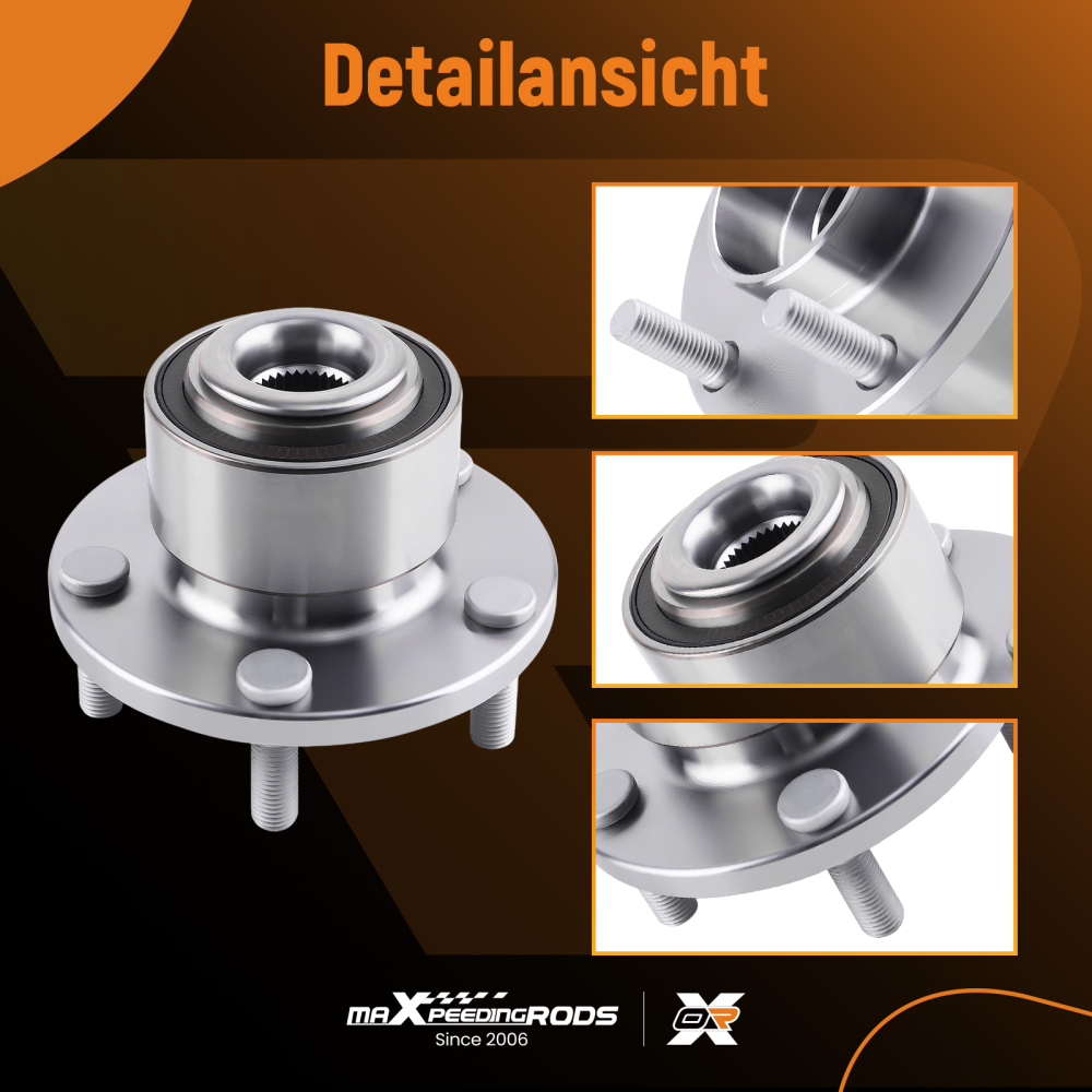 Wheel hub wheel bearing kit front wheel bearing compatible for Ford C-Max Focus Focus II VKBA3660