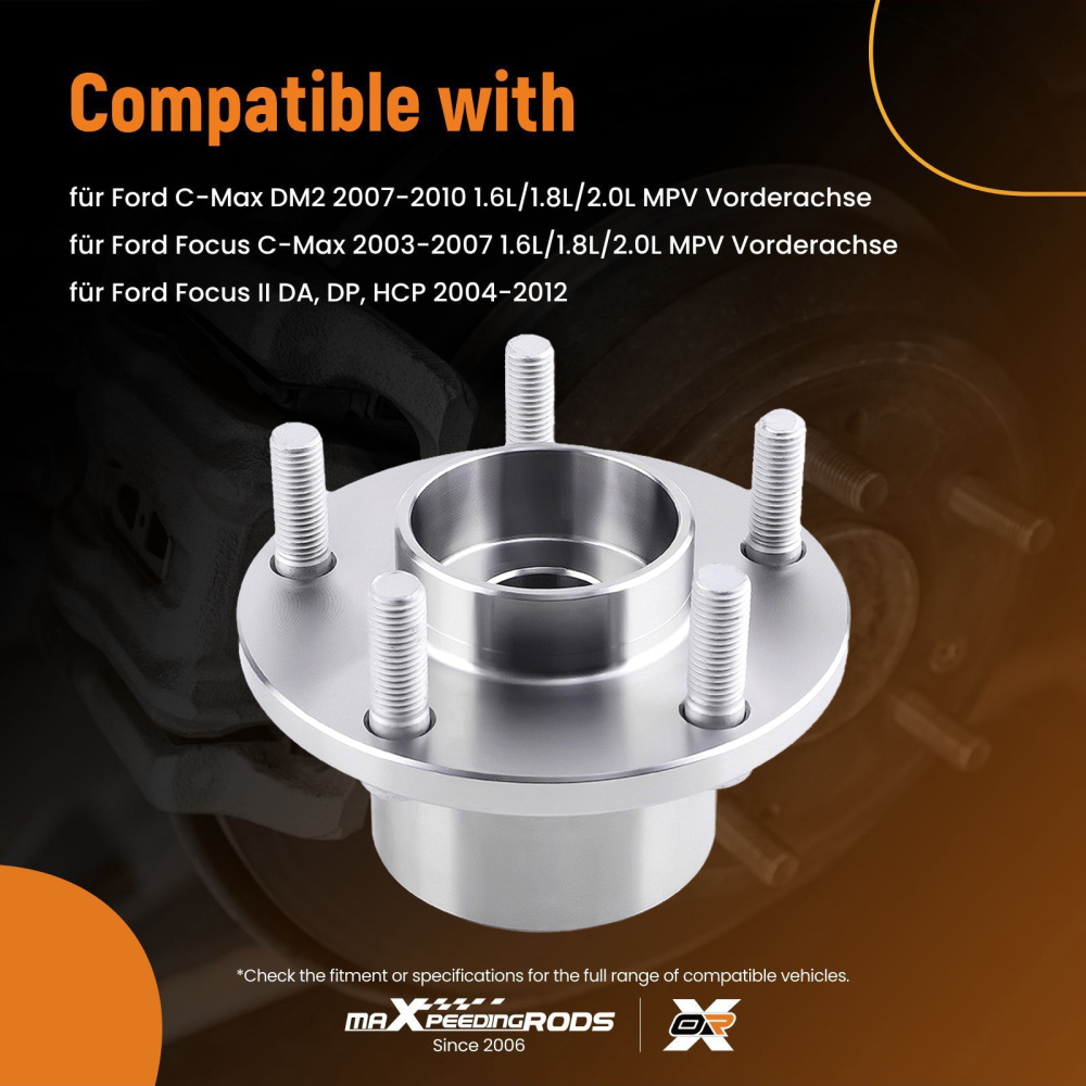 1x Set di cuscinetti ruota anteriore compatibile per Ford Focus II Turnier DA compatibile per DS FFS 1336139