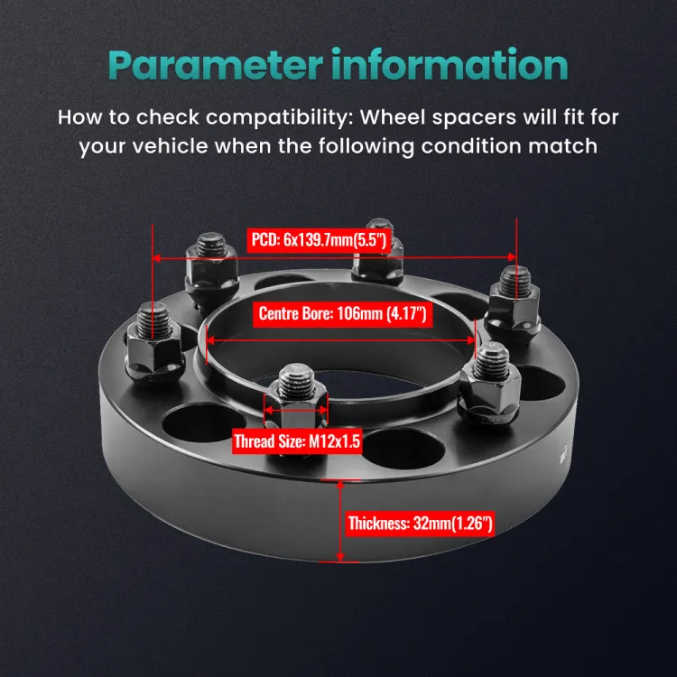 Snapklik.co : Wheel Spacers 1.5 Inch Set Of 4-6 Lug 38 Real Forged