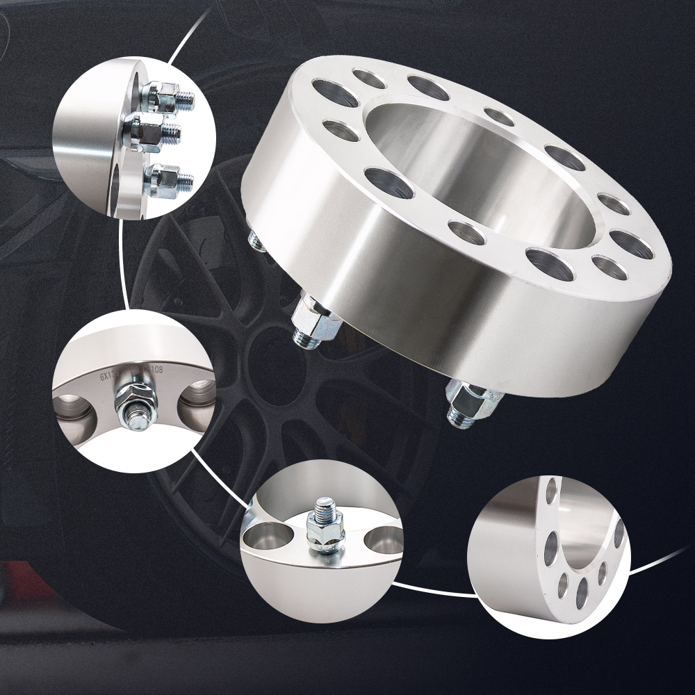 4x 50mm Separadores de rueda 6x139.7 compatible para Toyota Land Cruiser Mitsubishi Pajero