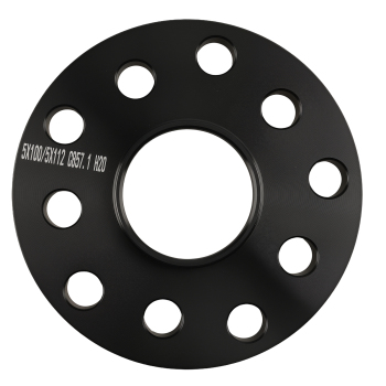 15/20mm Alloy Wheel Spacers compatible for Audi A1 A2 A3 TT 5x100/112 Black 57.1mm M14x1.5