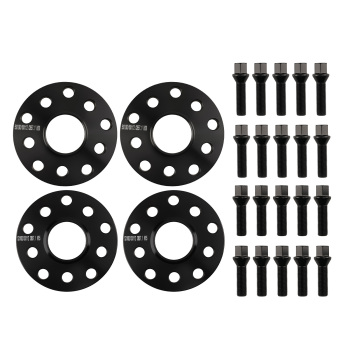 15/20mm Alloy Wheel Spacers compatible for Audi A1 A2 A3 TT 5x100/112 Black 57.1mm M14x1.5