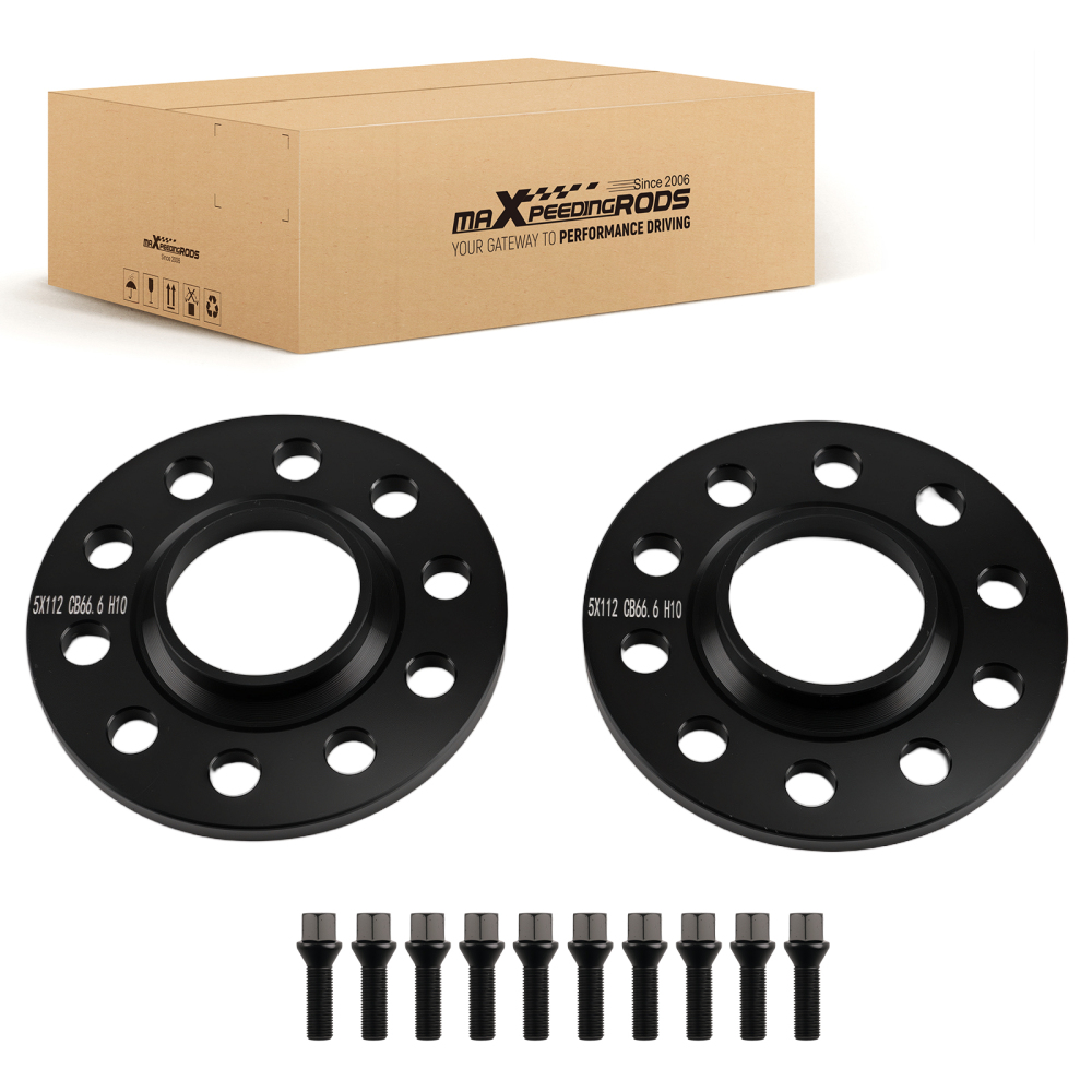 10mm 5x112 Black Wheel Spacers compatible for Mercedes E-Class E53 2018-2020 66.6mm Hub