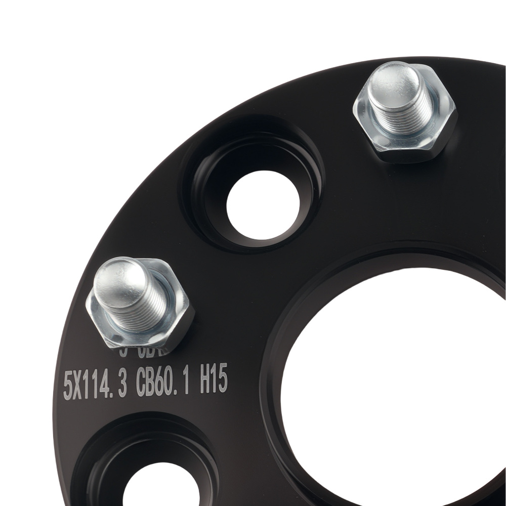 15mm Aluminum Wheel Spacers compatible for Lexus IS Series 5x114.3 M12x1.5 60.1mm Black