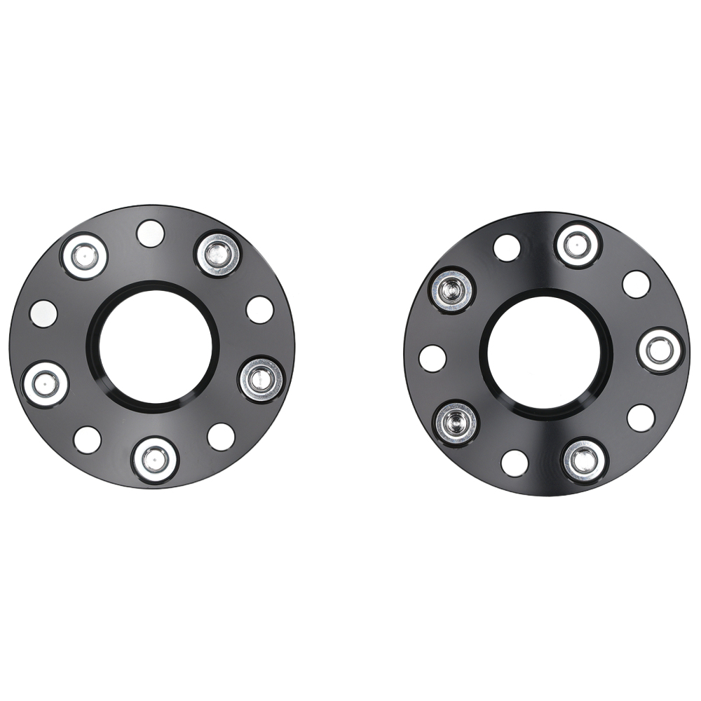 25mm Black Aluminium Spacers compatible for VW Touareg Mk2 2010-18 5x130 71.6mm Hub