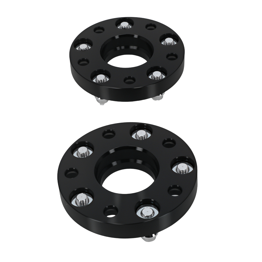 25mm Black Aluminium Spacers compatible for VW Touareg Mk2 2010-18 5x130 71.6mm Hub
