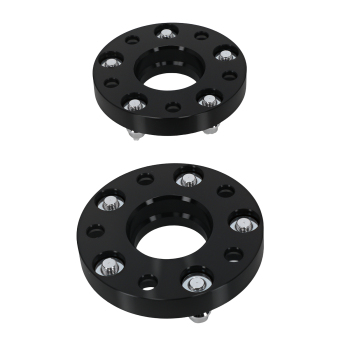 25mm Black Aluminium Spacers compatible for VW Touareg Mk2 2010-18 5x130 71.6mm Hub