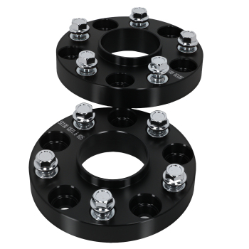 25mm Black Aluminium Spacers compatible for VW Touareg Mk2 2010-18 5x130 71.6mm Hub