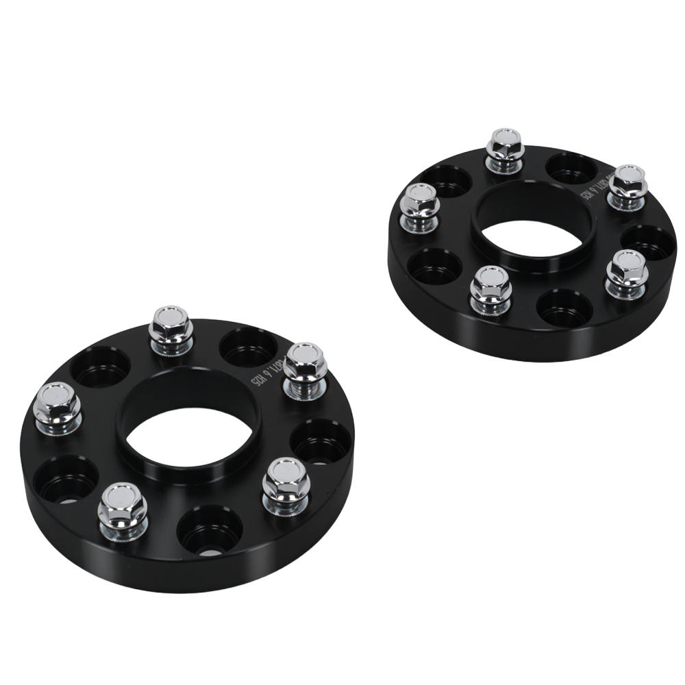 25mm Black Aluminium Spacers compatible for VW Touareg Mk2 2010-18 5x130 71.6mm Hub