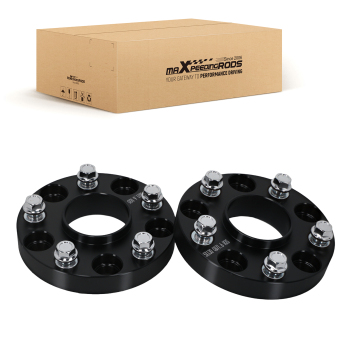 25mm Black Aluminium Spacers compatible for VW Touareg Mk2 2010-18 5x130 71.6mm Hub
