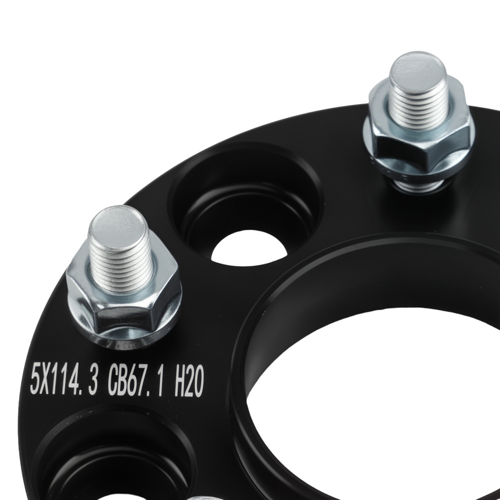 20mm Aluminum Black Hub Centric Wheel Spacers compatible for Hyundai Santa Fe Mk3 M12x1.5
