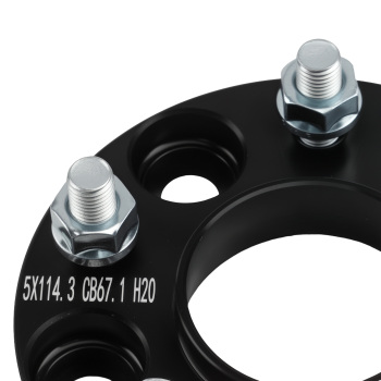 20mm Aluminum Black Hub Centric Wheel Spacers compatible for Hyundai Santa Fe Mk3 M12x1.5