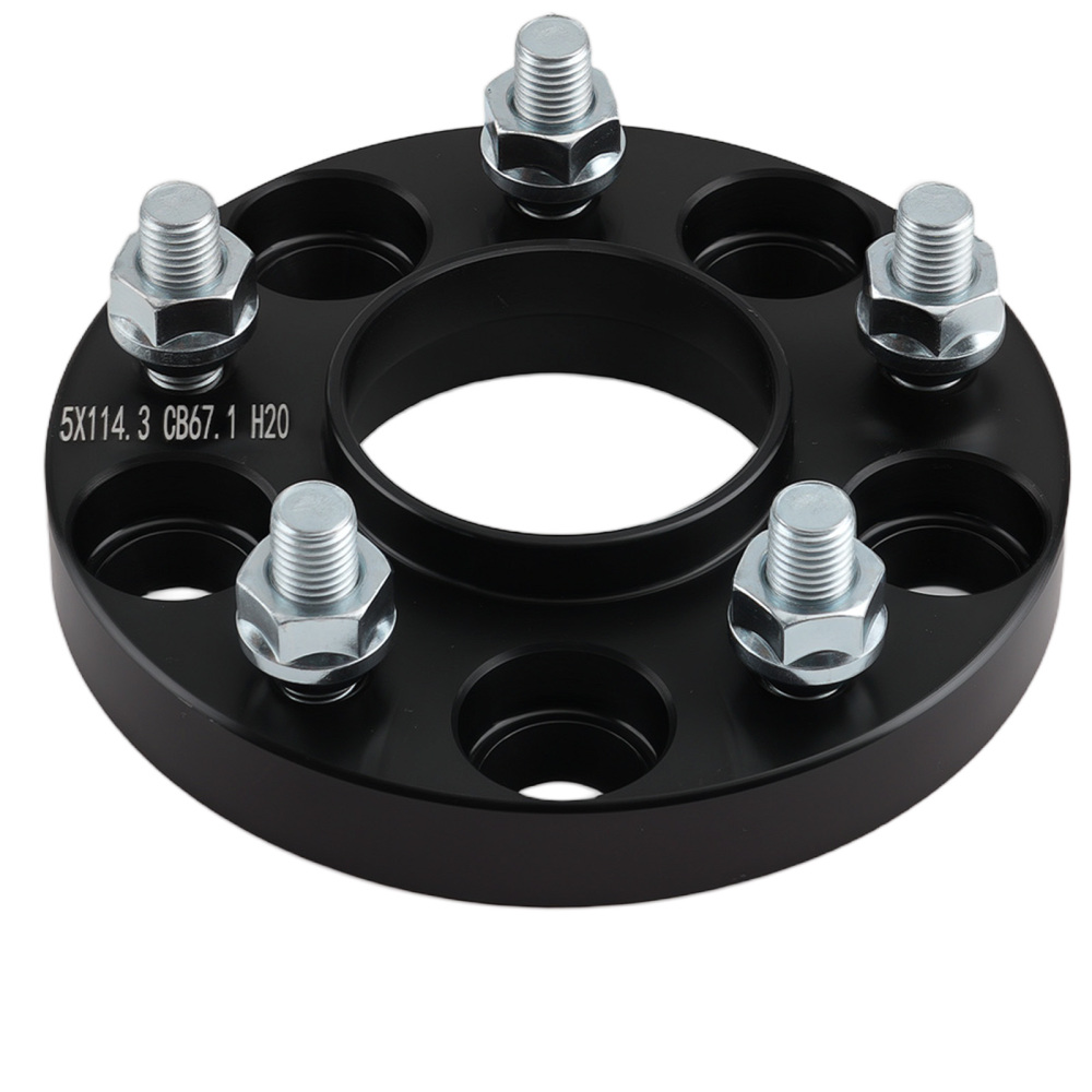 20mm Aluminum Black Hub Centric Wheel Spacers compatible for Hyundai Santa Fe Mk3 M12x1.5