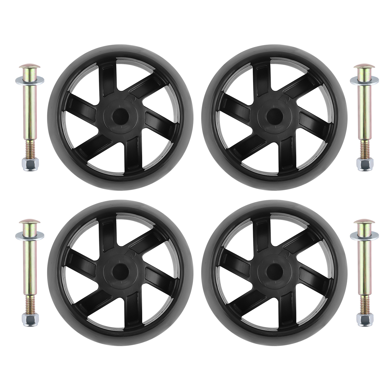 4x Deck Wheels and Hardware Kit For Central Spares-UK 5321748-73 Oregon 72-031