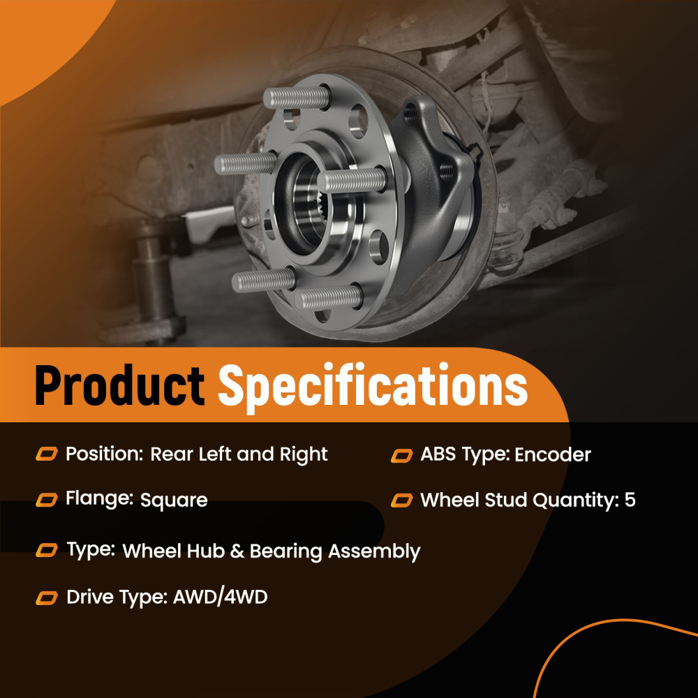 Rear Left Right Wheel Bearing Hub compatible for Jeep Patriot AWD 2007-2017 5105770AA
