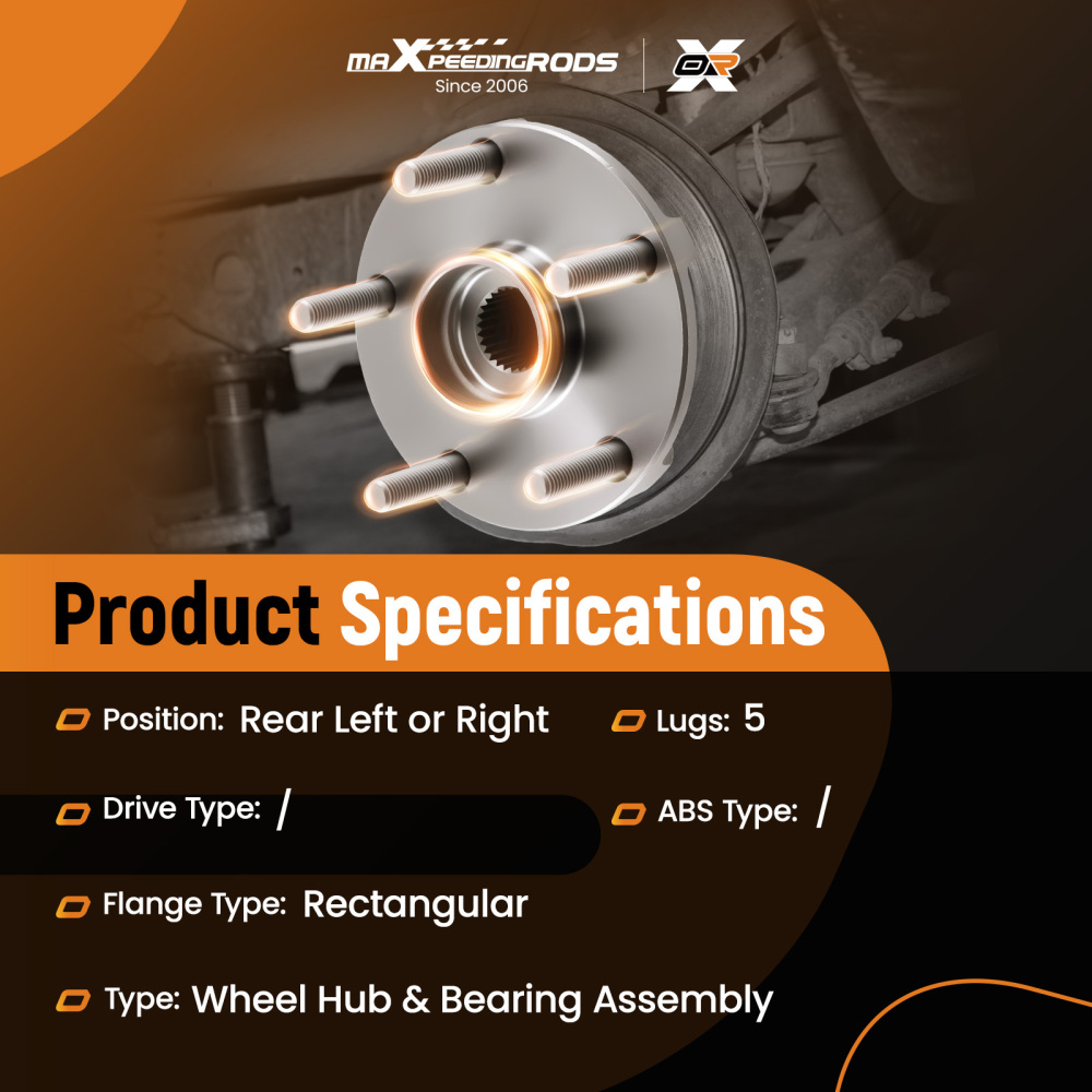 Rear Wheel Hub Bearing compatible for Subaru Legacy Ascent 2015-2021 512536 HA590581