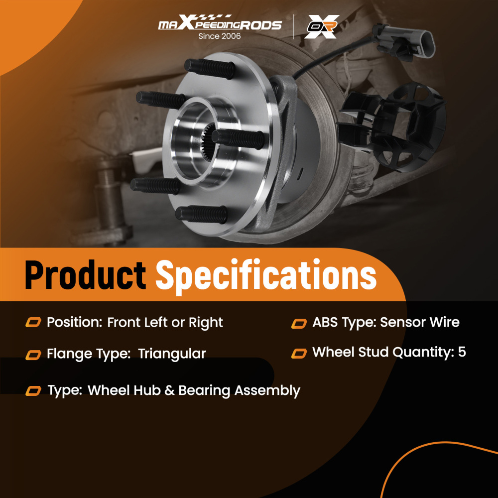 1x Front Wheel Bearing Hub Assembly compatible for Chevrolet Cobalt 2005-2010 513206