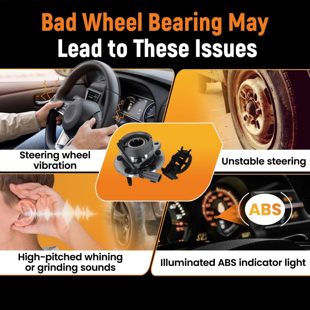 1x Front Wheel Bearing Hub Assembly compatible for Chevrolet Cobalt 2005-2010 513206