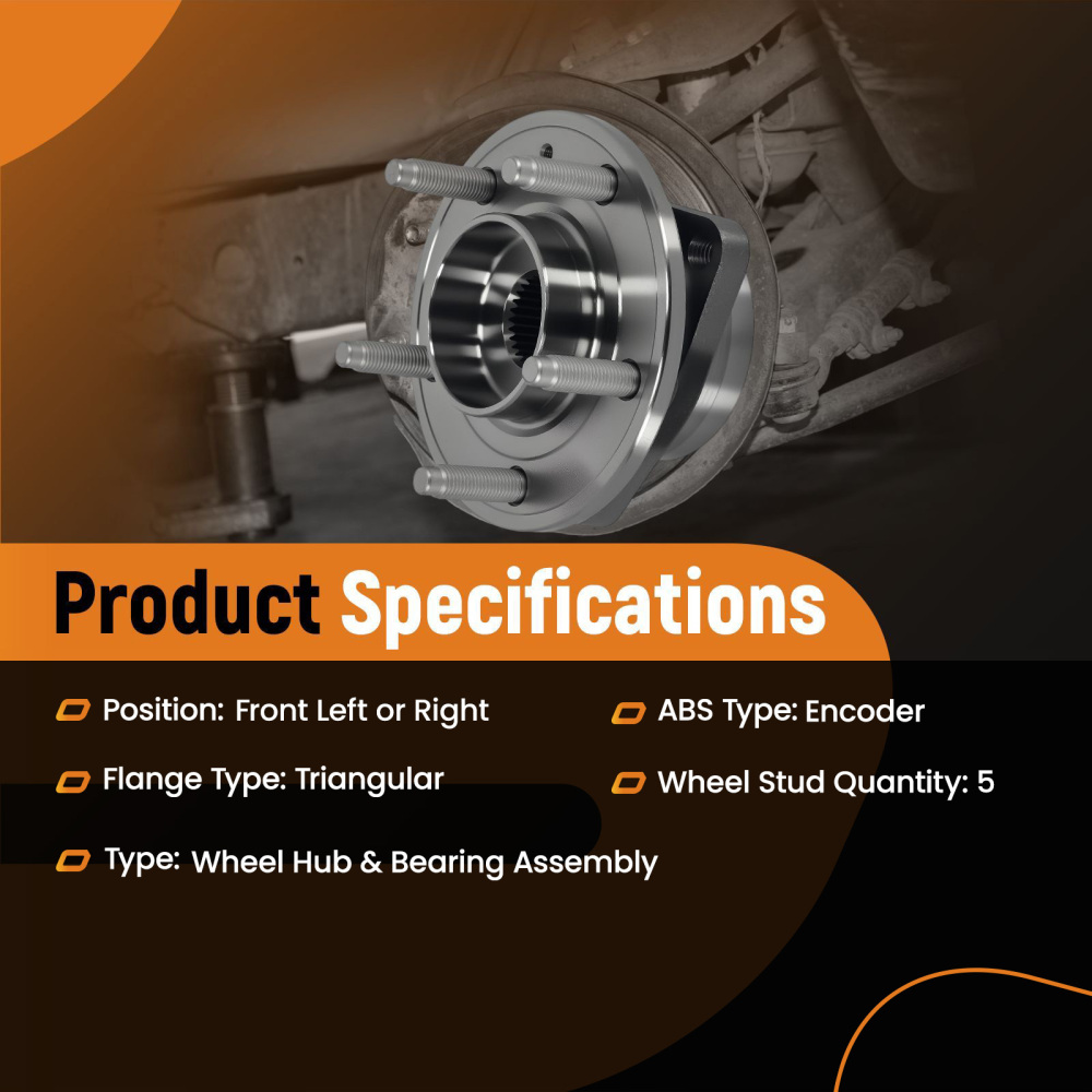 Front Wheel Bearing Hub compatible for Chevrolet Cruze 2014 - 2015 513316 805984A