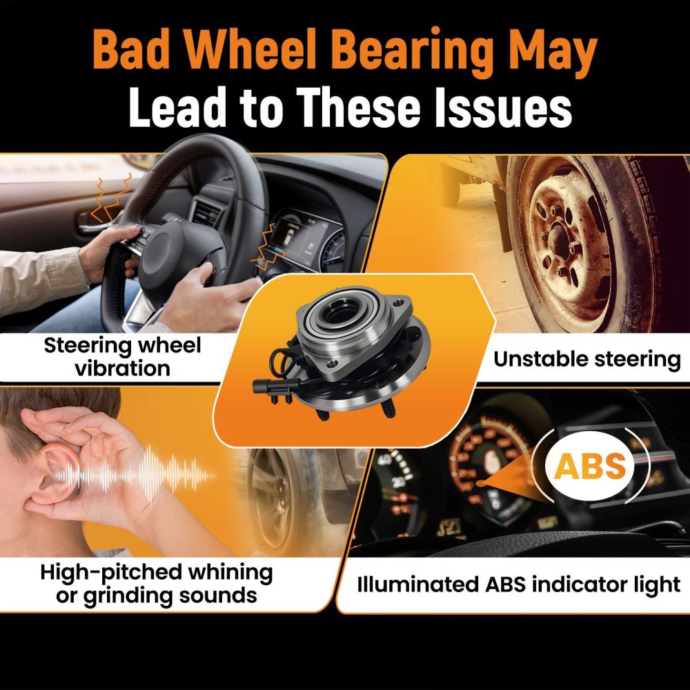 Front Wheel Hub Bearing Assembly compatible for JEEP Wrangler 2011-2017 513369 720-3150