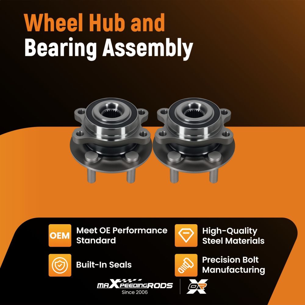 Front Left Right Wheel Hub Bearing compatible for Ford Edge 2015 - 2021 513394 ABS