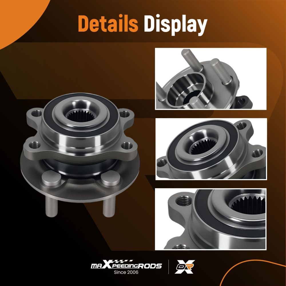 Front Left Right Wheel Hub Bearing compatible for Ford Edge 2015 - 2021 513394 ABS