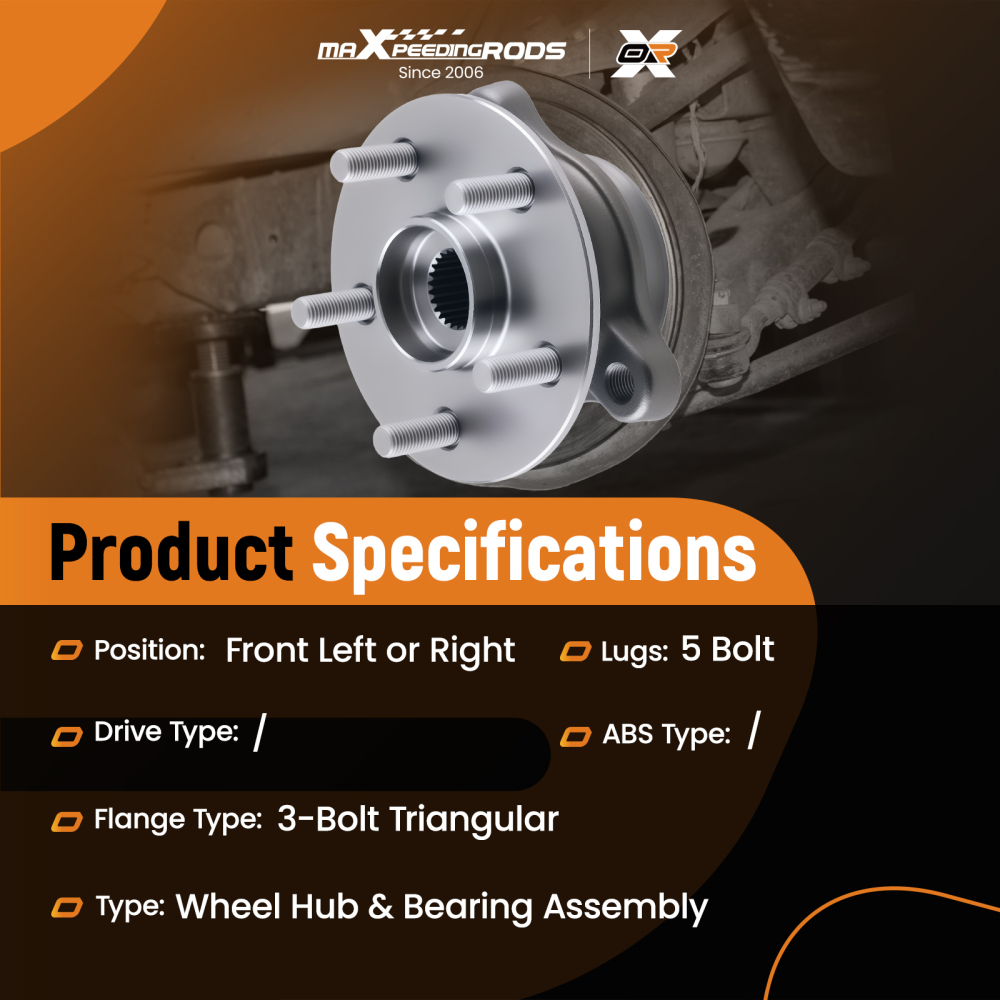 Front Wheel Hub Bearing Assembly compatible for Toyota Corolla 2019-2024 513402 H513402
