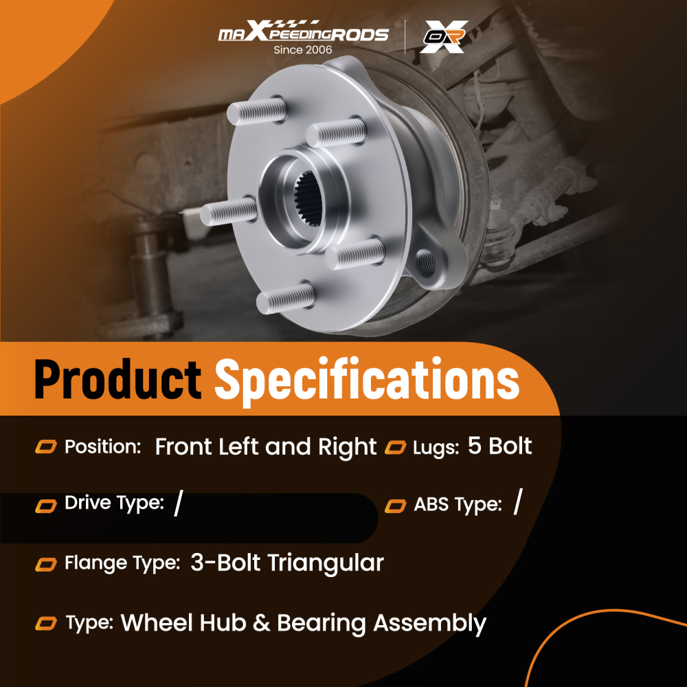 Front Wheel Hub Bearing Assembly compatible for Toyota Prius Prime 1.8L 2017-2022 H513402