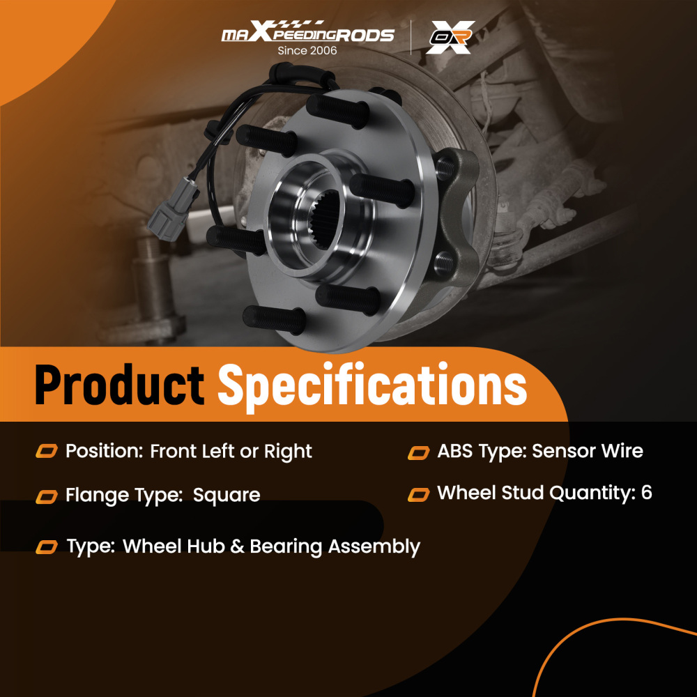 Front Left Right Wheel Bearing Hub Assembly compatible for Nissan Frontier 4x4 WA515065
