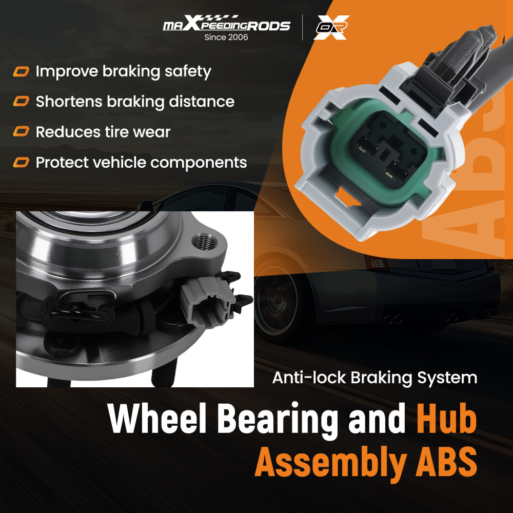 Front Left Right Wheel Bearing Hub Assembly compatible for Nissan Frontier 4x4 WA515065