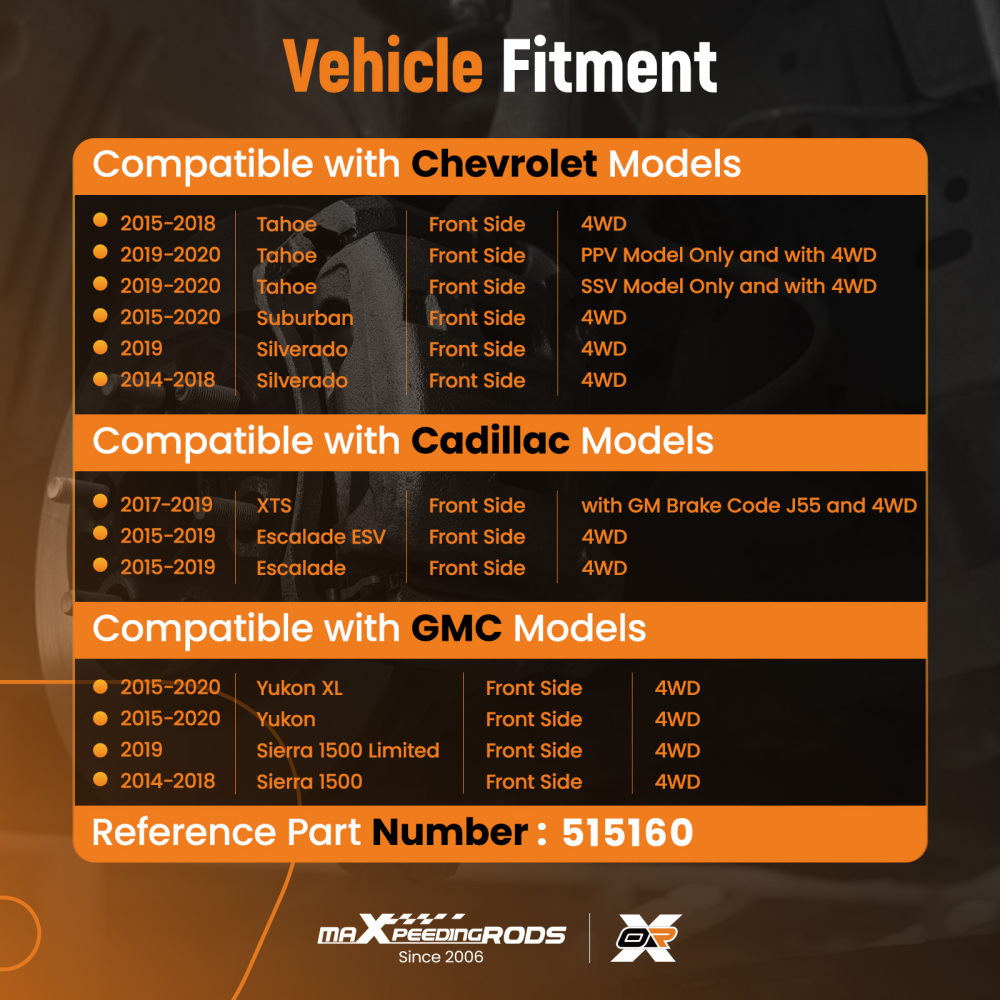 Front Wheel Bearing and Hub Assembly compatible for Cadillac Escalade ESV 4WD 2015-2020