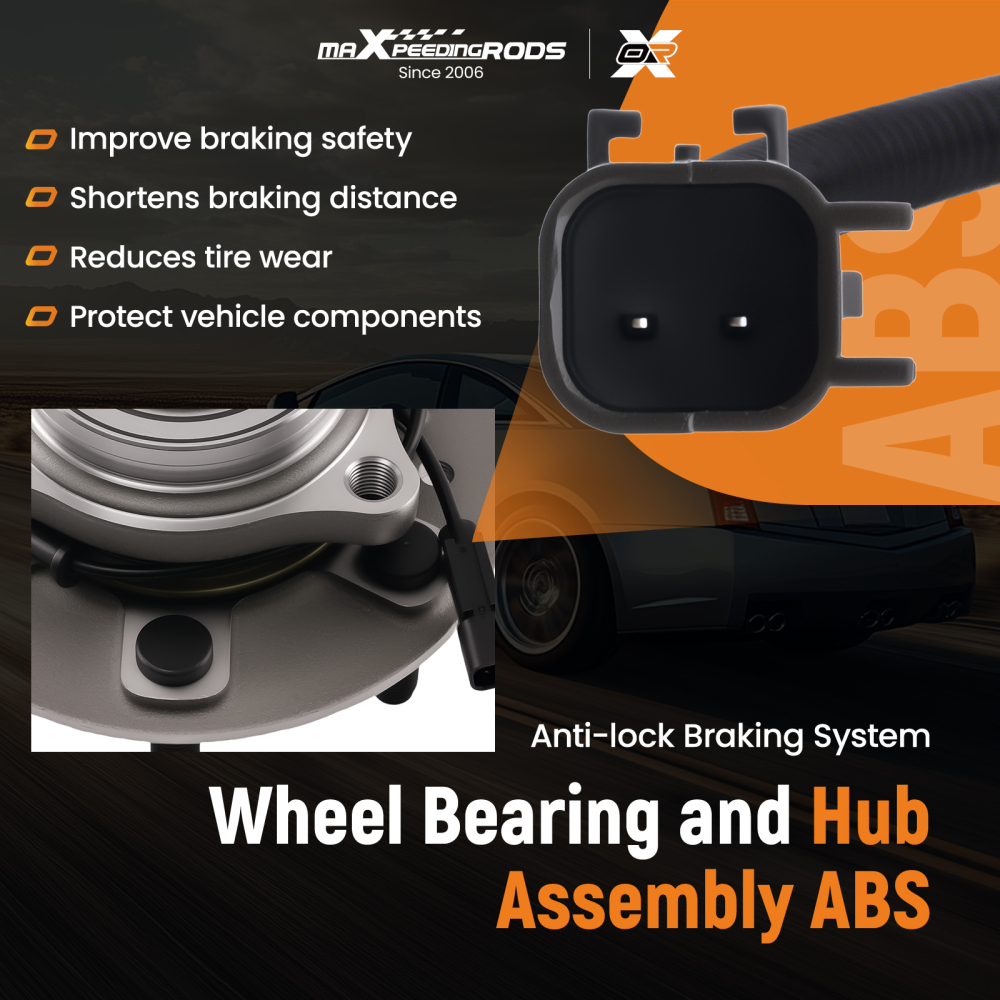 Front Wheel Hub Bearing compatible for RAM 1500 2019-2023 515179 68237141AC 4WD