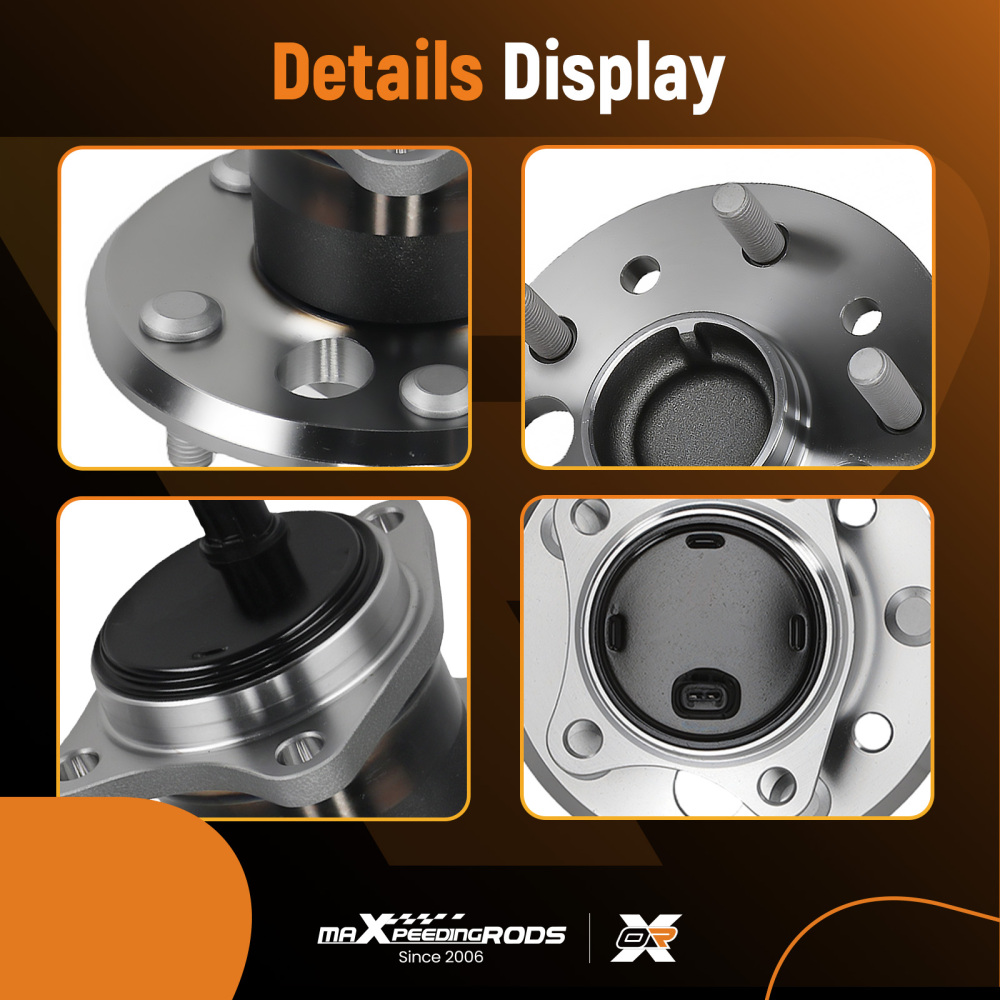 5 Bolt Rear Wheel Hub Assembly compatible for Toyota Highlander FWD 2001-2003 BR930266