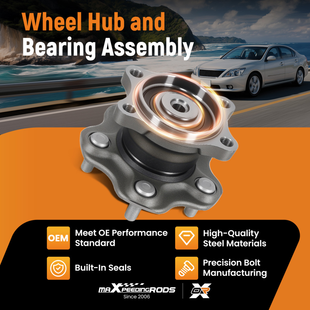 Rear ABS Wheel Hub Assembly compatible for Nissan Altima Maxima Quest 2002-2009 NT512201