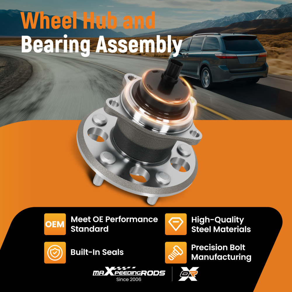 Rear Left Right Wheel Bearing Hub compatible for Toyota Sienna 2004-2010 512280 ABS