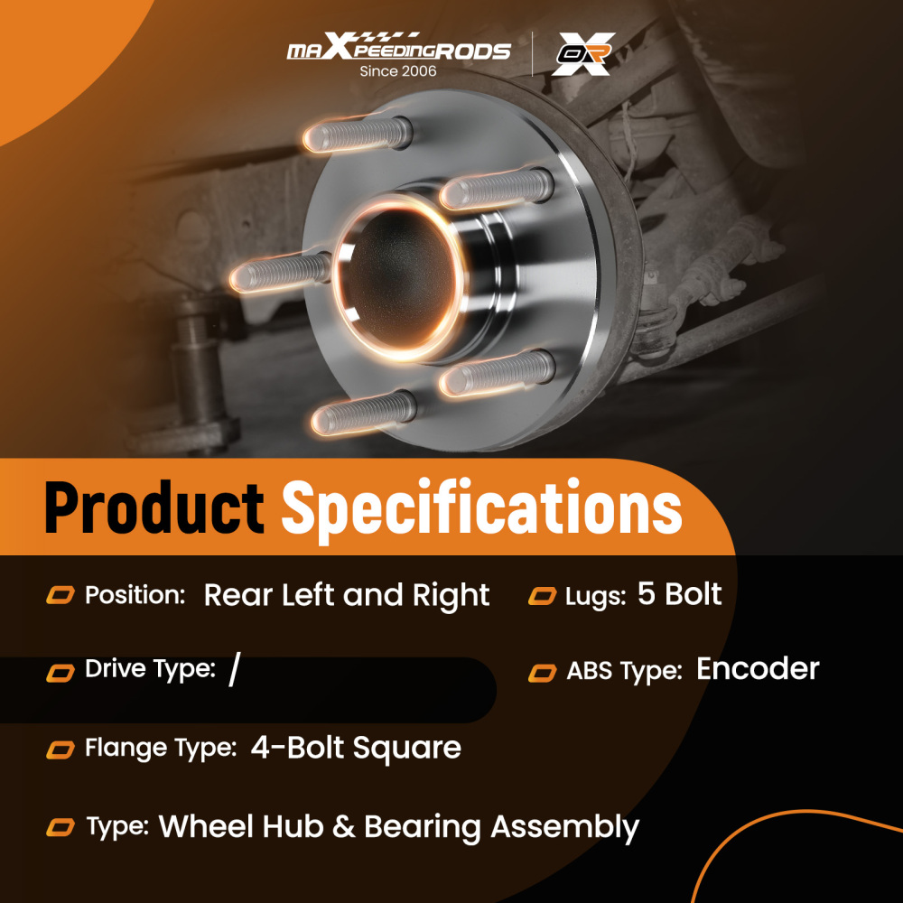 Rear Left Right Wheel HubBearing for MAZDA3 2004-2008 512347 WA512347