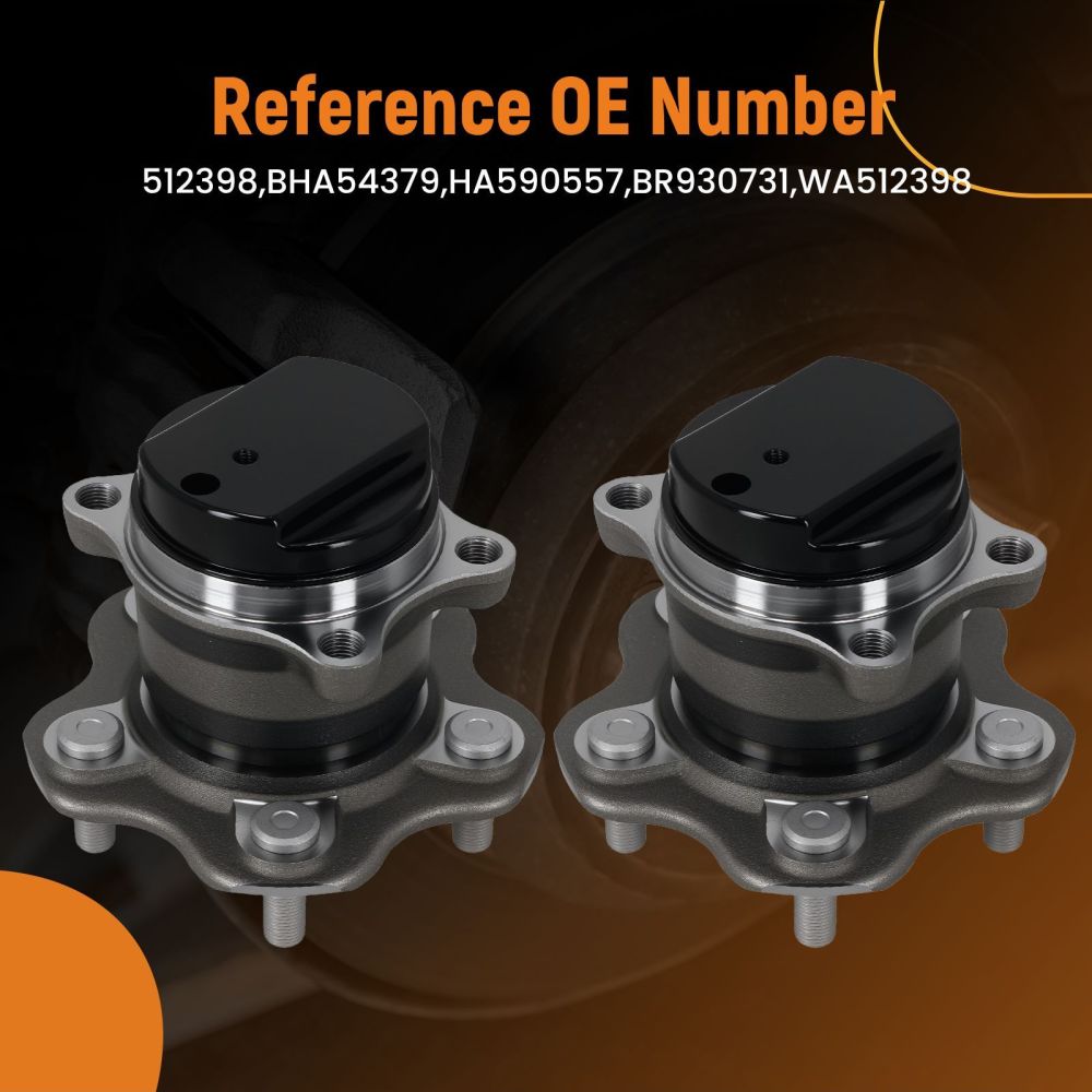 5 Bolt Rear LH RH Wheel Hub Bearing compatible for Nissan Rogue compatible for FWD 2008-2013 WA512398