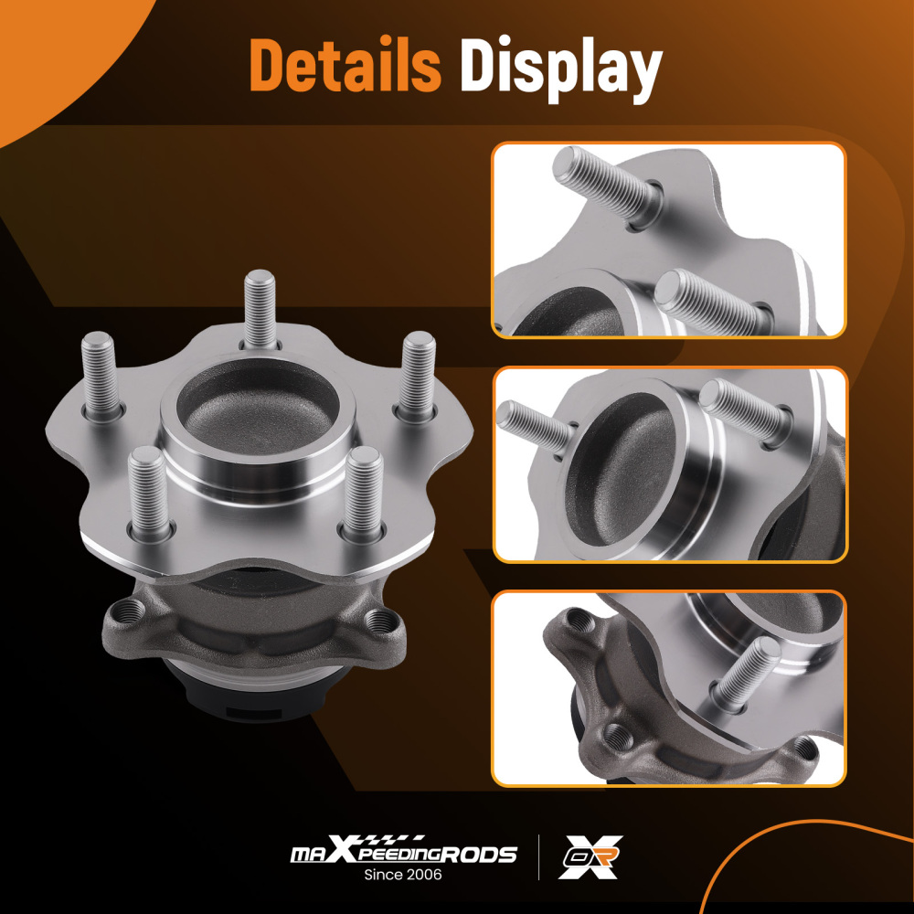 5 Bolt Rear LH RH Wheel Hub Bearing compatible for Nissan Rogue compatible for FWD 2008-2013 WA512398