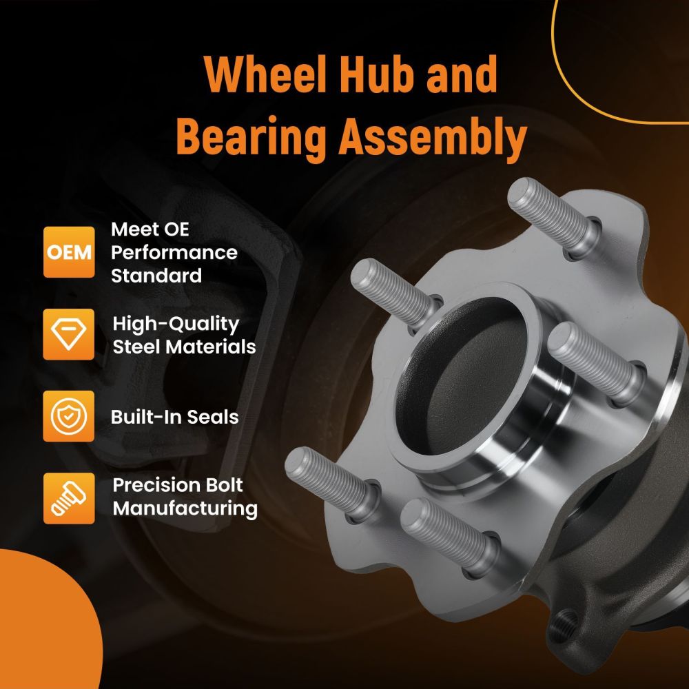 5 Bolt Rear LH RH Wheel Hub Bearing compatible for Nissan Rogue compatible for FWD 2008-2013 WA512398