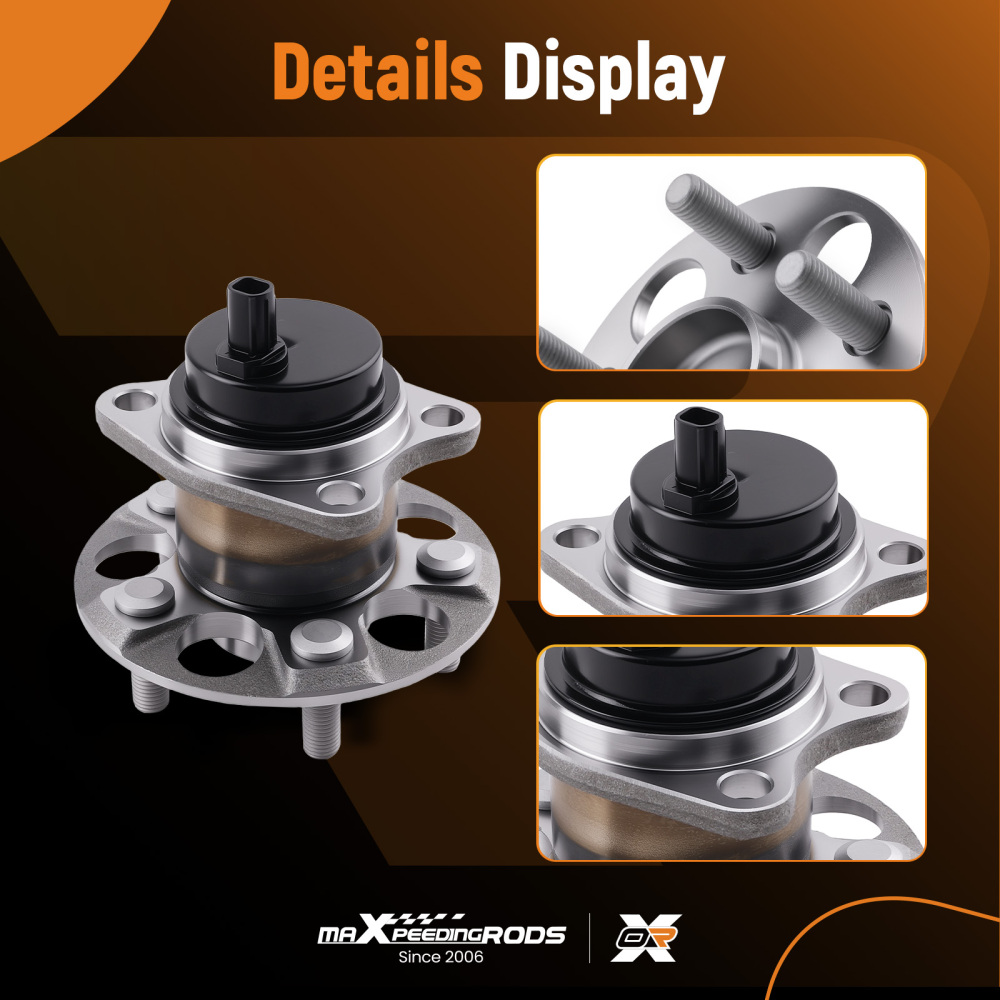 Rear Wheel Bearing Assembly compatible for Toyota Prius 512505 2010-15 Square Flange