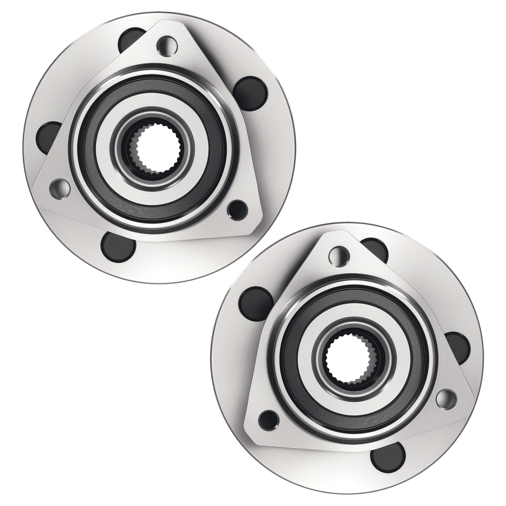 2 Front HubBearing Set compatible for Jeep Grand Cherokee 99-04 BR930335 3-Bolt ABS